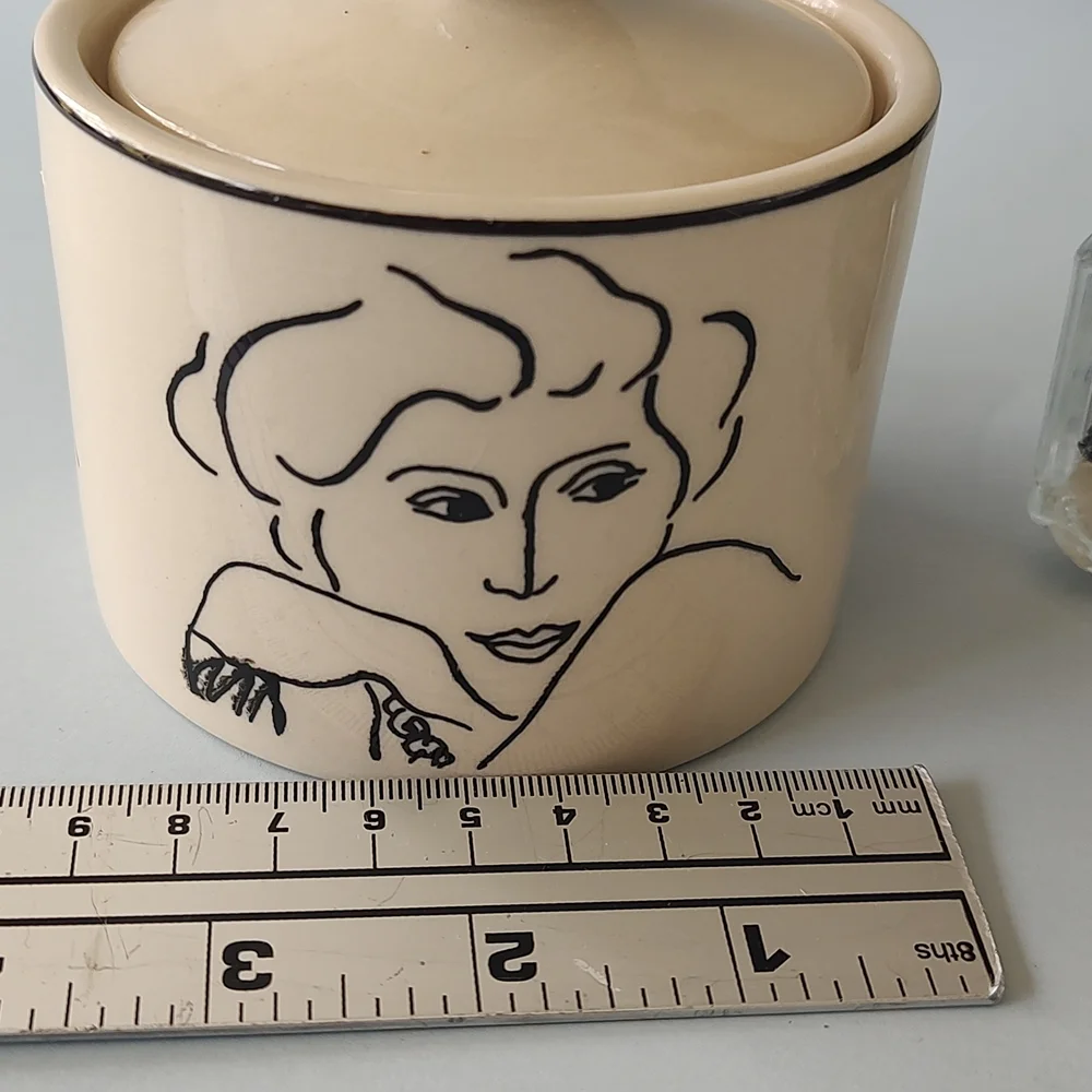 Sango Handcrafted Francesca French Lady Sugar Bowl Style Modern Collection